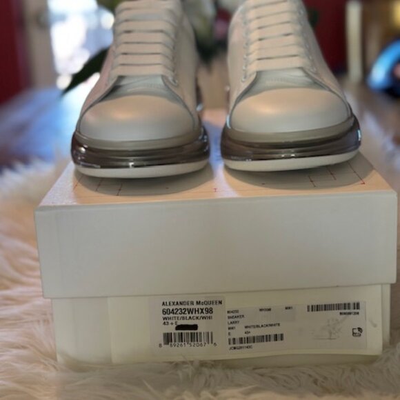 Alexander McQueen Oversized Sneakers – White with Clear Sole (Men’s 43.5 / US 10 - Picture 3 of 14